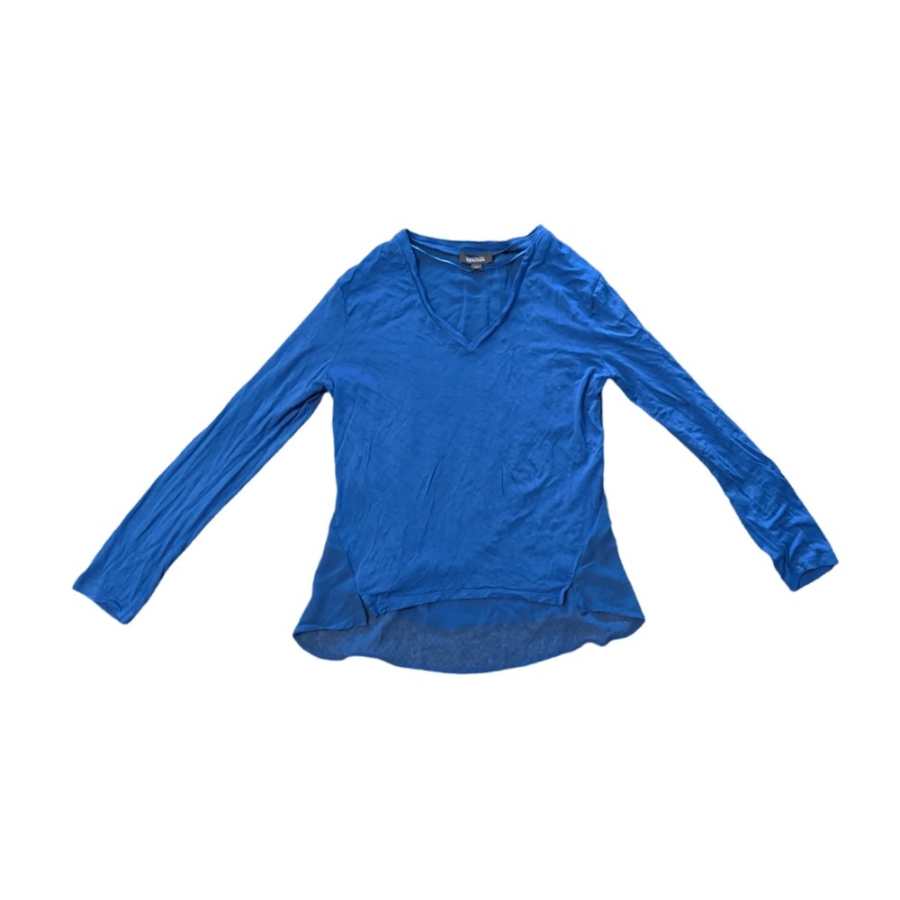 KENNETH COLE REACTION Blue V-Neck Top